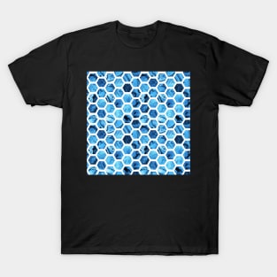 Blue hexagons T-Shirt